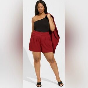 Torrid Red High Waist Flowy Shorts
